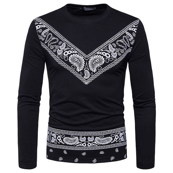 Μοντέρνα ανδρική μπλούζα  σε τρία χρώματα με λαιμόκοψη