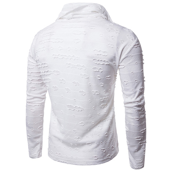 Modern férfi blúz két színben, aszimmetrikus modellben