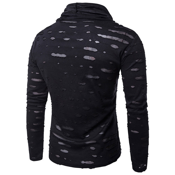 Modern férfi blúz két színben, aszimmetrikus modellben