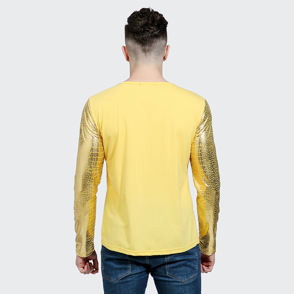 Stílusos férfi blúz három színben O-nyakkal