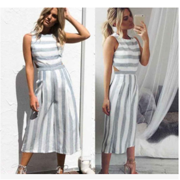 Μοντέρνα γυναικεία ολόσωμη φόρμα σε δύο χρώματα