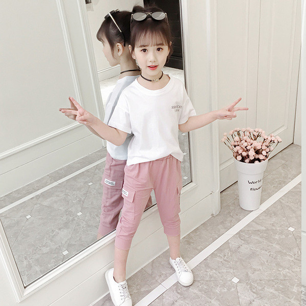 Pantaloni casual copii in doua culori pentru fete