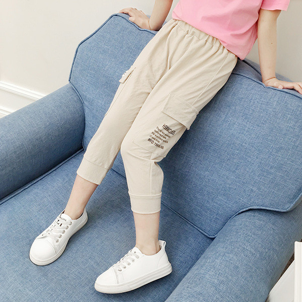 Pantaloni casual copii in doua culori pentru fete