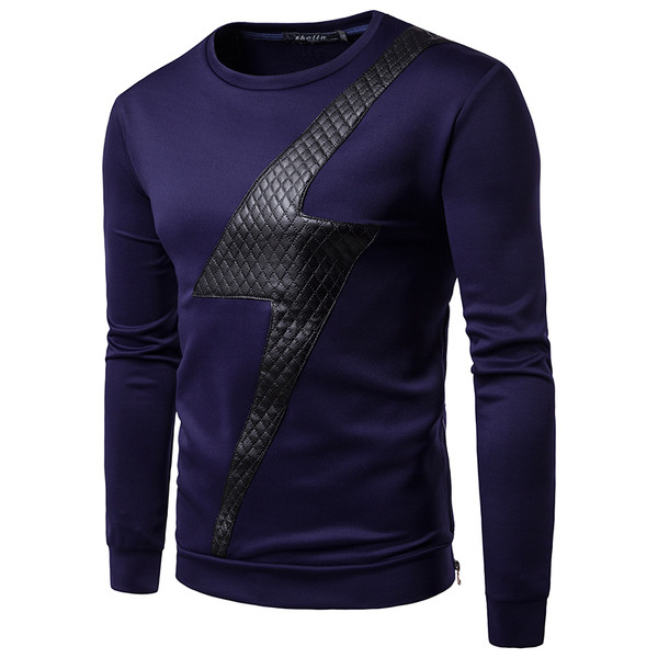 Modern férfi blúz fekete és kék színben