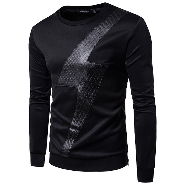 Modern férfi blúz fekete és kék színben