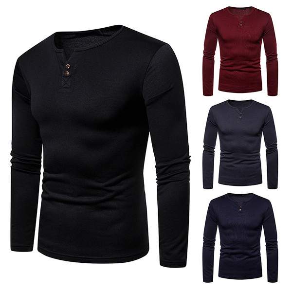 Modern férfi blúz négy színben, gombokkal
