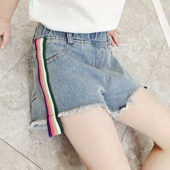 Модерни детски къси дънки с джобове за момичета