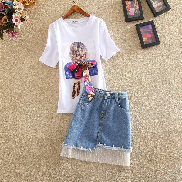 Modern női szett két részből 3D elemmel