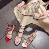 Modern női fényes szandál négy színben