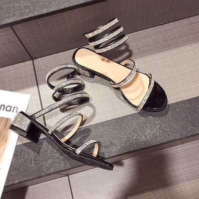 Modern női fényes szandál négy színben