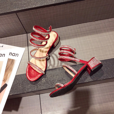 Modern női fényes szandál négy színben