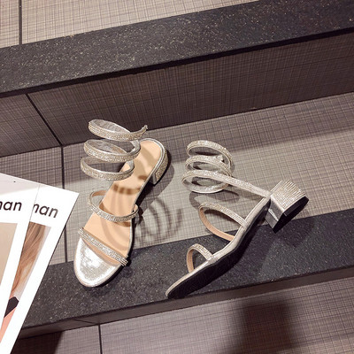 Modern női fényes szandál négy színben