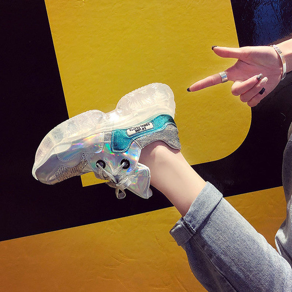 ΝΕΟ μοντέλο μοντέρνα γυναικεία αθλητικά παπούτσια σε δύο λαμπερά χρώματα