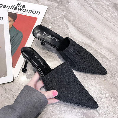 Modern női papucs több színben sarokkal