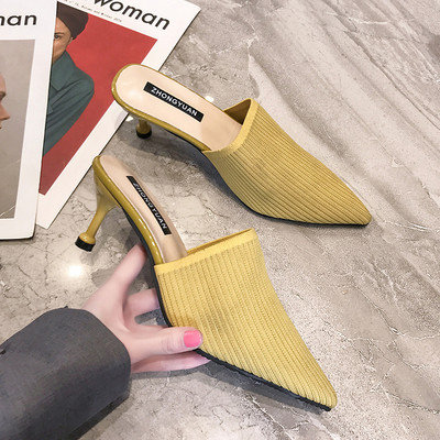 Modern női papucs több színben sarokkal