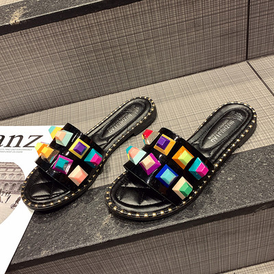 Női modern papucs két színben, öko bőrből