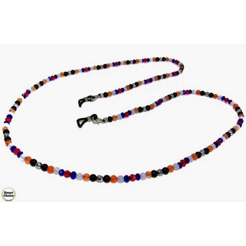 Връзка за очила с естествени камъни Ахат, Оникс и Хематит