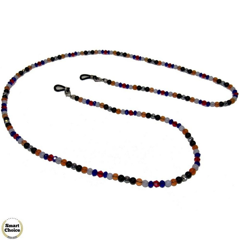 Връзка за очила с естествени камъни Ахат, Оникс и Хематит