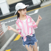 Μοντέρνο παιδικό πουκάμισο για τα κορίτσια σε δύο χρώματα