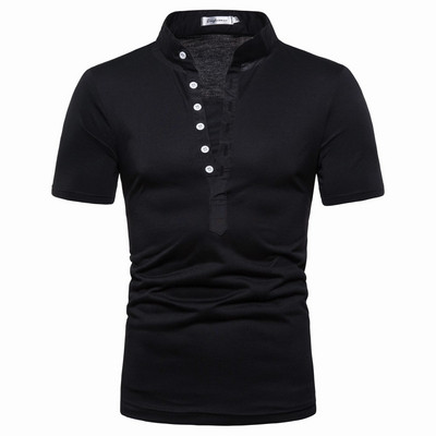 Modern férfi póló különböző színekben, gombokkal