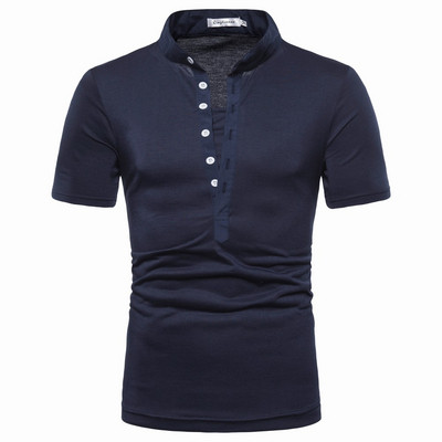 Modern férfi póló különböző színekben, gombokkal