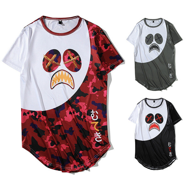 Alkalmi férfi póló három színben rátét-aszimmetrikus mintával