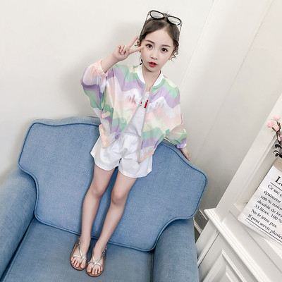 Geaca de culoare copii model larg-pentru fete