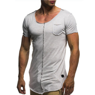 Alkalmi férfi póló zsebbel, különböző színekben