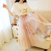 Set de dama modern din doua parti tricou + fusta