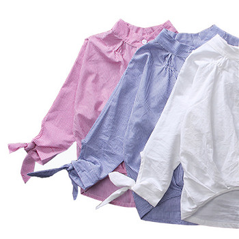 Стилна детска риза в три цвята за момичета