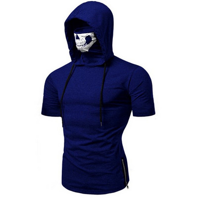 Férfi alkalmi póló négy színben kapucnival