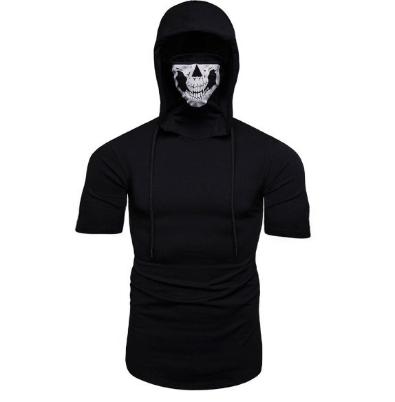 Férfi alkalmi póló négy színben kapucnival