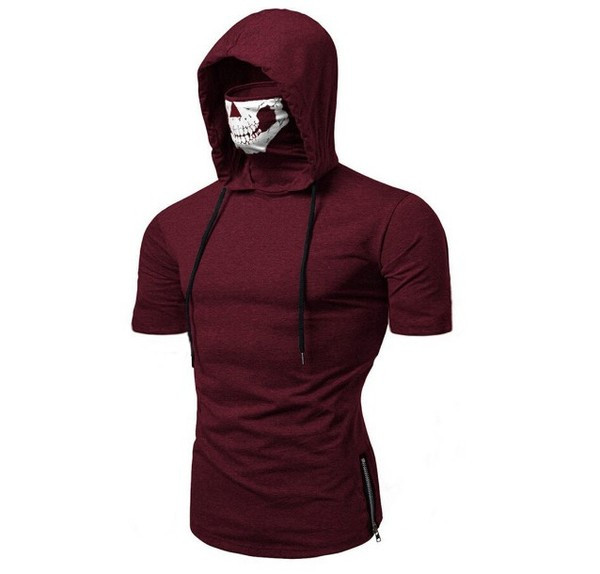 Férfi alkalmi póló négy színben kapucnival