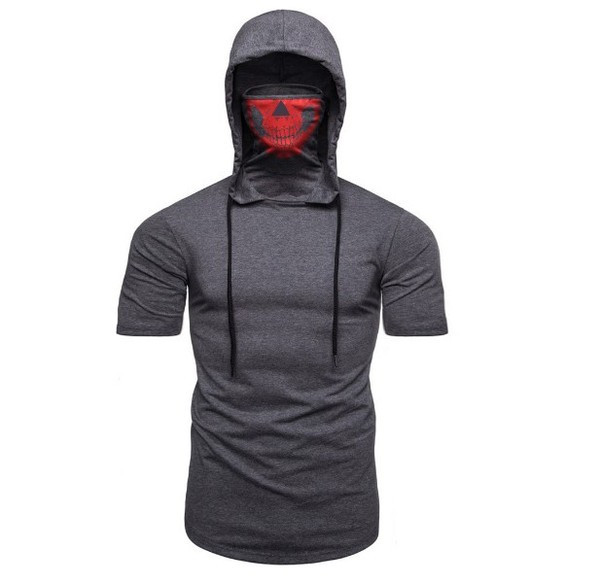 Férfi alkalmi póló négy színben kapucnival