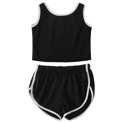 Σπορ- καθημερινό γυναικείο σετ σε μαύρο και γκρι χρώμα