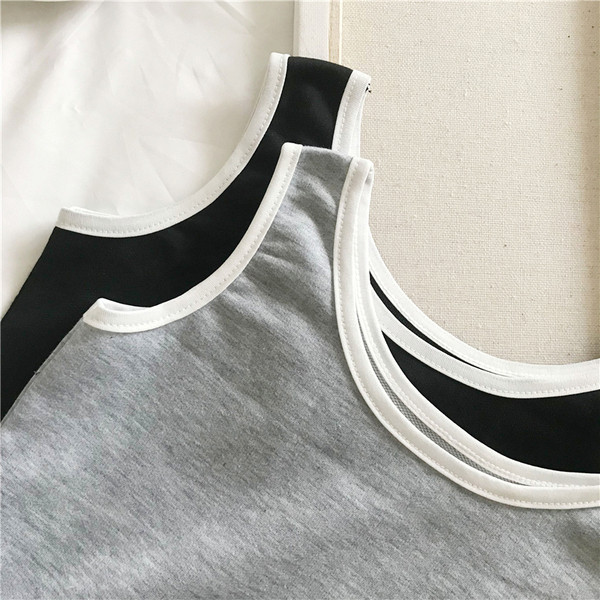 Σπορ- καθημερινό γυναικείο σετ  σε μαύρο και γκρι χρώμα