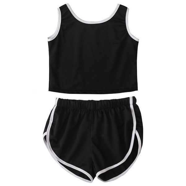 Σπορ- καθημερινό γυναικείο σετ  σε μαύρο και γκρι χρώμα