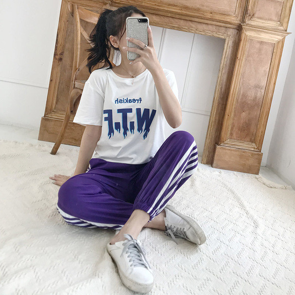 Női sport szett kétrészes nadrág + póló