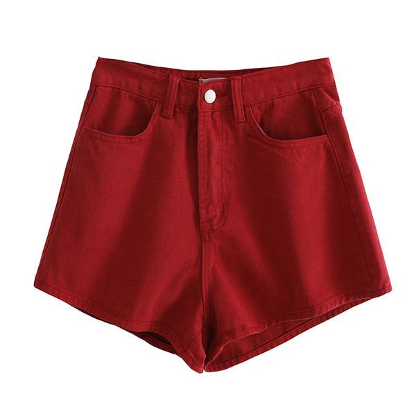 Divatos női rövidnadrág széles modell, magas derékkal, több színben