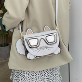 Geanta de dama moderna in doua culori cu elemente 3D