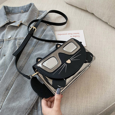 Geanta de dama moderna in doua culori cu elemente 3D