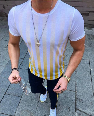 Modern csíkos férfi póló három színben