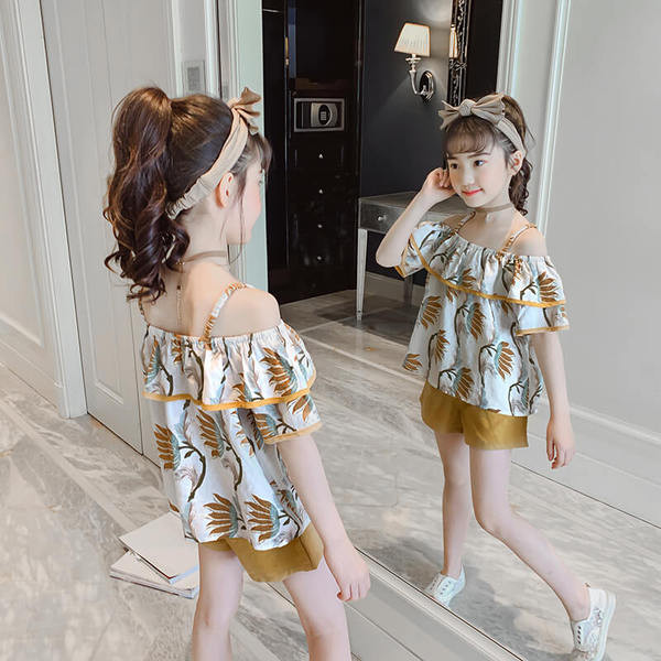 Gyerek modern szett lányoknak virágos motívumokkal