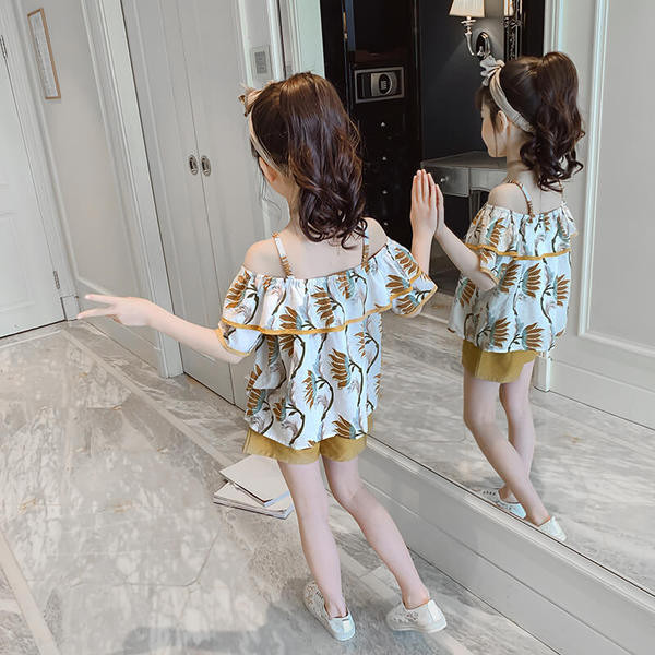 Gyerek modern szett lányoknak virágos motívumokkal