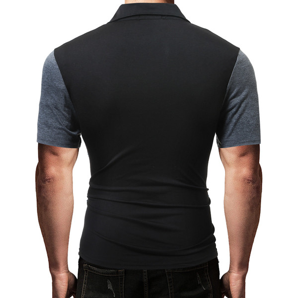 Alkalmi férfi póló három színben, gombokkal