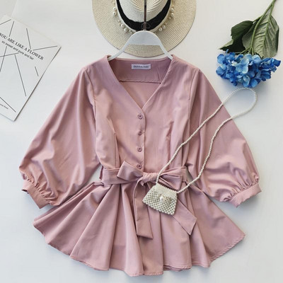 Stílusos női ing nyakkendővel több színben