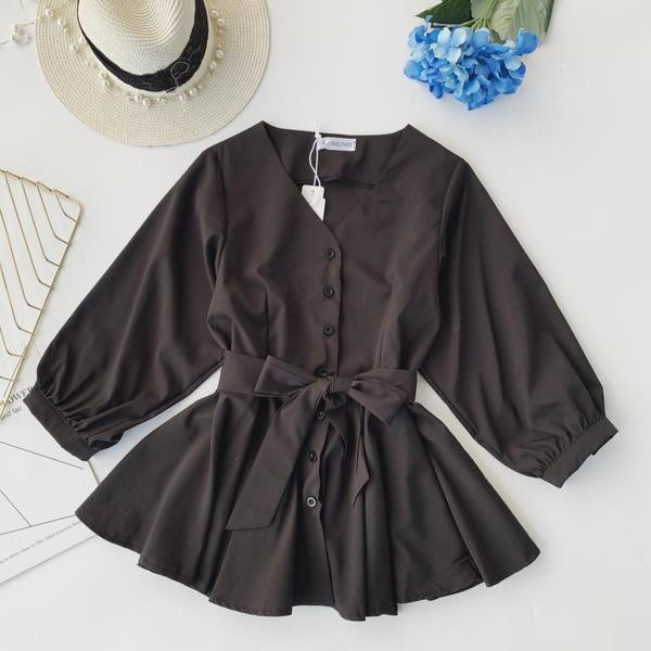 Stílusos női ing nyakkendővel több színben