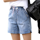 Модерни дамски къси панталони с връзки в два цвята 