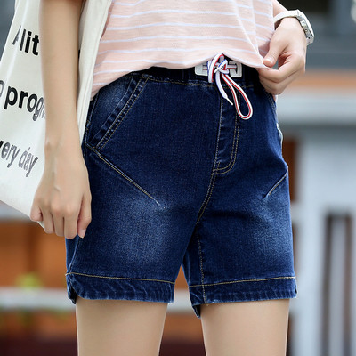 Модерни дамски къси панталони с връзки в два цвята 