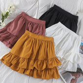 Modern női szoknya magas derékkal, négy színben